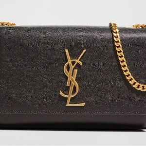 Saint Laurent Kate Small YSL Crossbody Bag in Grained Leather